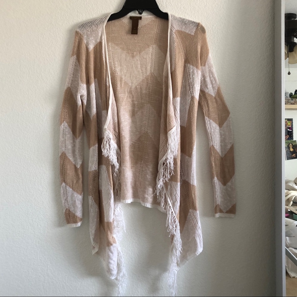 3 FOR $15! COPPER KEY | KNIT FRINGE EDGE CARDIGAN